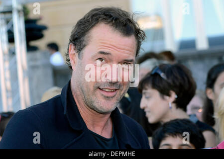 San Sebastian, Spanien. 22. September 2013. Sebastian Koch kommt im Hotel Maria Cristina für die 1. San Sebastian International Film Festival am 22. September 2013 Credit: Dpa picture-Alliance/Alamy Live News Stockfoto