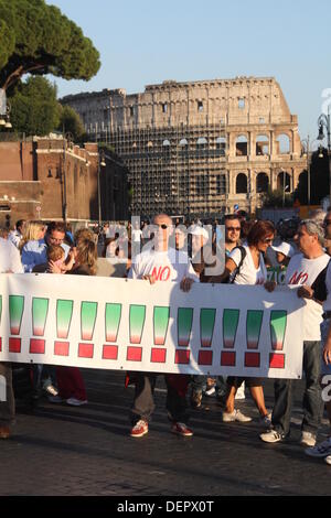 Rom, Italien. 21. September 2013. Protest gegen die Deponie bei Divino Amore Falcognana Bereich, Rom, Italien: Gari Wyn Williams / Alamy Live News Stockfoto