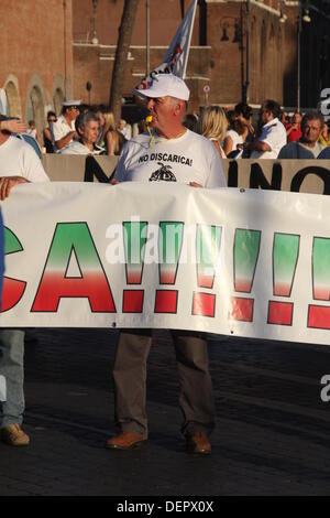 Rom, Italien. 21. September 2013. Protest gegen die Deponie bei Divino Amore Falcognana Bereich, Rom, Italien: Gari Wyn Williams / Alamy Live News Stockfoto