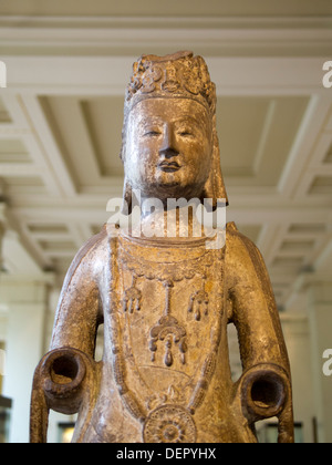 Das British Museum, London - chinesische Sandstein Statue eines Bodhisattva-4 Stockfoto