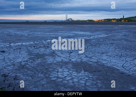 Asche Entsorgungsplatz, Cockenzie Kraftwerk, East Lothian, Schottland, UK, Europa Stockfoto