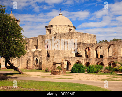 Mission San Juan Capistrano in der Nähe von San Antonio in Texas, USA Stockfoto