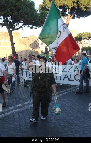 Rom, Italien. 21. September 2013. Protest gegen die Deponie bei Divino Amore Falcognana Bereich, Rom, Italien: Gari Wyn Williams / Alamy Live News Stockfoto