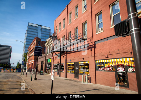 Alten Marktviertel in Omaha, Nebraska Stockfoto