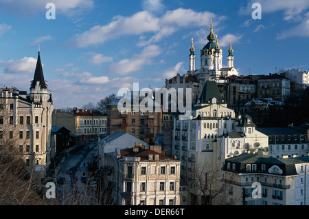 Ukraine, Kiew, Podil, St.-Andreas orthodoxe Kirche Stockfoto