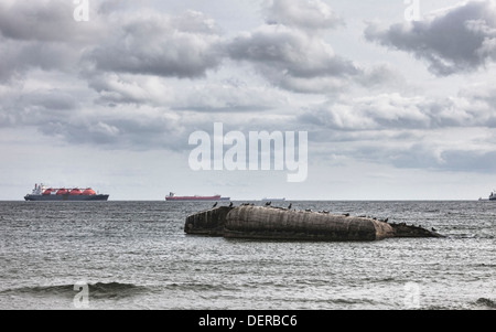 Zweiter Weltkrieg Bunker auf Grenen in Skagen, Dänemark Stockfoto