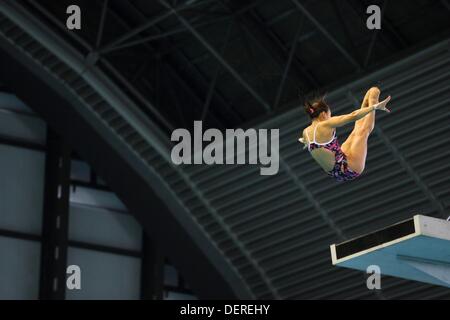 Gesamtansicht, 22. September 2013 - Tauchen: alle Japan Tauchen Championship 2013 Damen 10 m Plattform bei Tatsumi International Swimming Pool, Tokio, Japan. (Foto: AFLO SPORT) [1156] Stockfoto