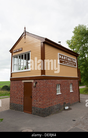 Das alte Stellwerk auf dem Tissington Trail Hartington Peak District Derbyshire UK Stockfoto