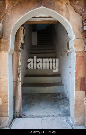 Torbogen in der Festung, Bhadra Fort, Ahmedabad, Gujarat, Indien Stockfoto