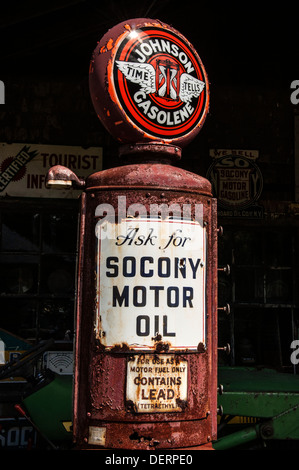 alte Tankstelle in Neuengland, Usa Stockfoto