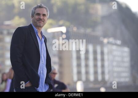 San Sebastian, Spanien. 23. September 2013. Regisseur Alfonso Cuarón besucht "Schwerkraft" Photocall des 61. San Sebastian International Film Festival am 23. September 2013 in San Sebastian, Spanien. Bildnachweis: Jack Abuin/ZUMAPRESS.com/Alamy Live-Nachrichten Stockfoto