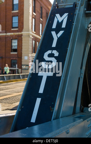 Klappbrücke Mystic Connecticut USA Stockfoto