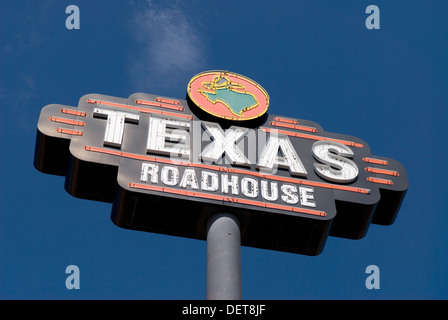 Texas Roadhouse Restaurant Schild USA Stockfoto