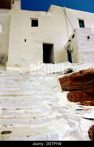 Griechenland, Cyclades Inseln, Sifnos, Kastro Dorf. Stockfoto