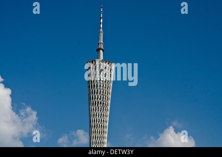 Canton Tower, früher bekannt als Guangzhou TV astronomische und Aussichtsturm, Guangzhou, China Stockfoto
