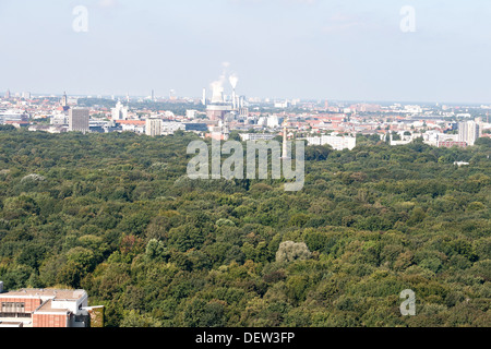 Blick vom Panoramapunkt Potsdamer Platz über Berliner Stadtbild Stockfoto