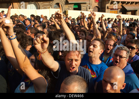 Menschen, Palio von Siena, Siena, Toskana, Italien, Europa Stockfoto