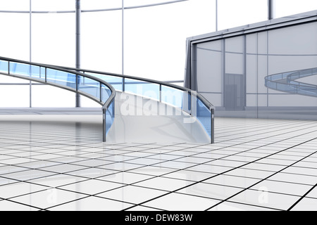 Science Fiction-Architektur-Visualisierung. 3D Abbildung gerendert. Stockfoto