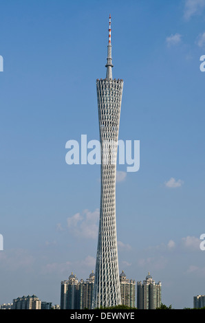 Canton Tower, früher bekannt als Guangzhou TV astronomische und Aussichtsturm, Guangzhou, China Stockfoto