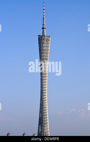 Canton Tower, früher bekannt als Guangzhou TV astronomische und Aussichtsturm, Guangzhou, China Stockfoto