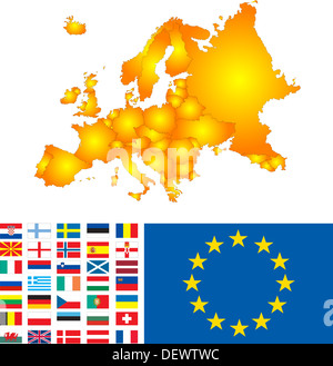 Europakarte Stockfoto