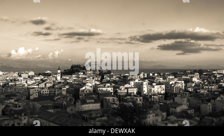 Ein Blick auf die Festung von Korfu-Stadt aus dem New (aber alt) Stockfoto