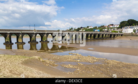 Der historische langen Brücke bei Bideford North Devon England UK Stockfoto