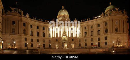Wiener Hofburg Hofburg in der Nacht-Österreich Stockfoto