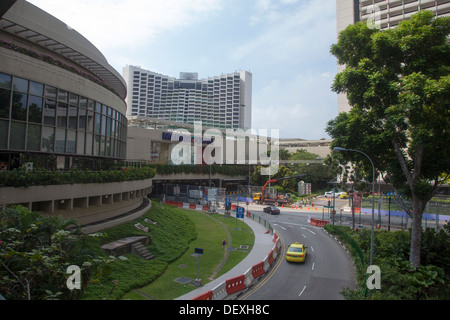 Hotel Parkplatz Bereich Straßen Gastfreundschaft Reiseziel Singapur Asien entspannen genießen Sie Gebäude Wolkenkratzer Besuch Annehmlichkeiten Stockfoto