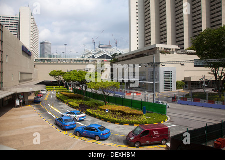 Hotel Parkplatz Bereich Straßen Gastfreundschaft Reiseziel Singapur Asien entspannen genießen Sie Gebäude Wolkenkratzer Besuch Annehmlichkeiten Stockfoto