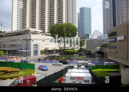 Hotel Parkplatz Bereich Straßen Gastfreundschaft Reiseziel Singapur Asien entspannen genießen Sie Gebäude Wolkenkratzer Besuch Annehmlichkeiten Stockfoto