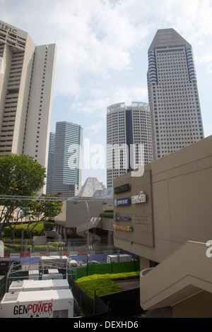 Hotel Parkplatz Bereich Straßen Gastfreundschaft Reiseziel Singapur Asien entspannen genießen Sie Gebäude Wolkenkratzer Besuch Annehmlichkeiten Stockfoto