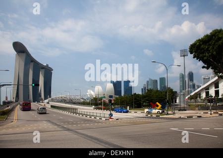 Marina Bay Sands Hotel Singapur Asien drei Türme Bau aufwendige touristischen Ziel teure Unterkunft Gebäude Stockfoto