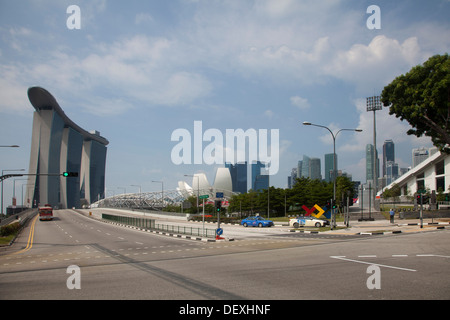 Marina Bay Sands Hotel Singapur Asien drei Türme Bau aufwendige touristischen Ziel teure Unterkunft Gebäude Stockfoto