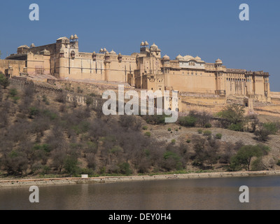 Schöne Amber Fort in Jaipur Stadt in Rajasthan, Indien Stockfoto