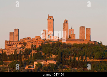Die Skyline von San Gimignano in Morning Light, Toskana, Italien, Europa Stockfoto