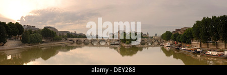 Die Brücke Pont Neuf Kreuzung Seineufer und der Ile De La Cite in den frühen Morgenstunden, Paris, Ile de France, Frankreich, Europa Stockfoto
