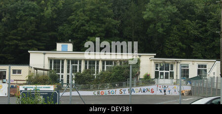 Llanbadarn, Aberystwyth, Großbritannien. 25. September 2013. Eltern der 114 Schüler in der Grundschule St Padarn, Llanbadarn Aberystwyth, wurden gewarnt, achten Sie auf die Symptome der Meninigits, nachdem ein Schüler in der Schule mit der Krankheit diagnostiziert wurde.  Aberystwyth Wales UK, Mittwoch, 25. September 2013 Photo Credit: Keith Morris/Alamy Live-Nachrichten Stockfoto