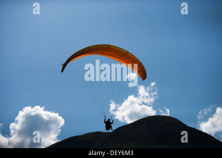 Vallee du Glandon Drachenfliegen Rhone-Alpes Frankreich Stockfoto