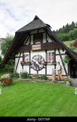 Größte Kuckucksuhr der Welt, Schonach, Schwarzwald, Baden-Württemberg Stockfoto