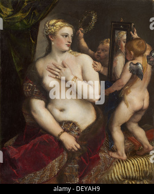 Tiziano Vecellio, genannt Tizian - Venus mit einem Spiegel - 1555 - National Gallery of Art - Washington Stockfoto