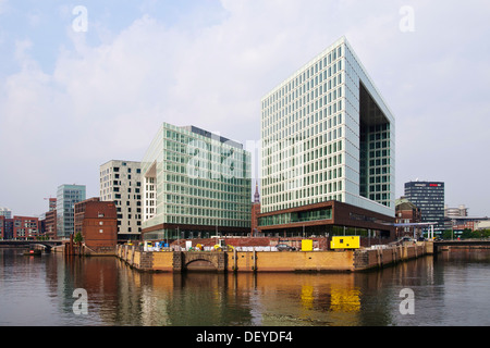 Gebäude der Spiegel-Verlag und das Ericus-Contor Gebäude auf der Ericusspitze, Stadtteil Hafencity, Hamburg Stockfoto