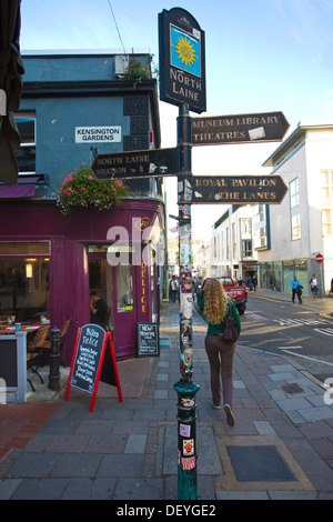 North Laine, Brighton, Gassen, Brighton, East Sussex, England, UK Stockfoto