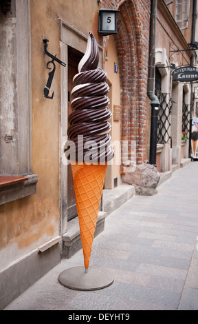 Wirbel-Eis plastischen Verzierungen in der Altstadt Stockfoto