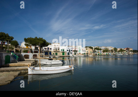 Angelboote/Fischerboote in den Hafen Portocolom, Felanitx, Mallorca, Balearen, Spanien Stockfoto