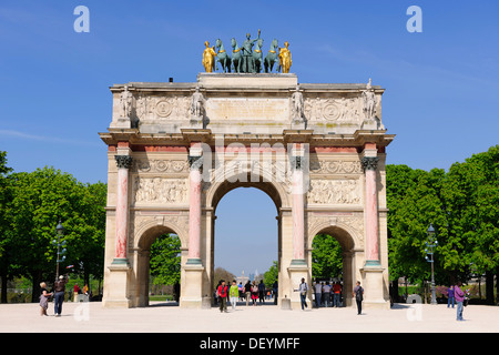 Arc de Triomphe du Carrousel, Paris, Ile de France, Frankreich Stockfoto