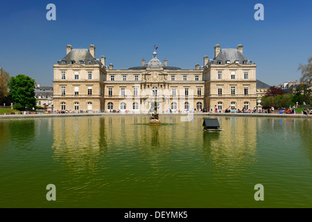 Palais du Luxembourg, Luxembourg-Palast im Jardin du Luxembourg, Sitz des französischen Senats, Paris, Ile de France, Frankreich Stockfoto