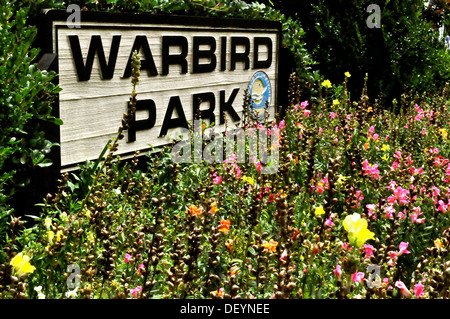 Warbird Park Hintergrund Stockfoto