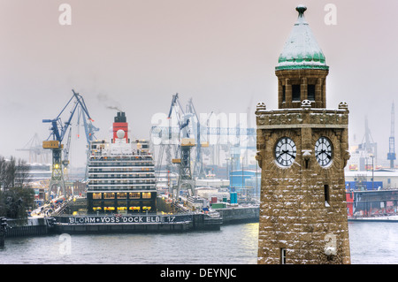 Königin Victoria cruise Ship, Trockendock Elbe 17 von Blohm und Voss in Hamburg Stockfoto