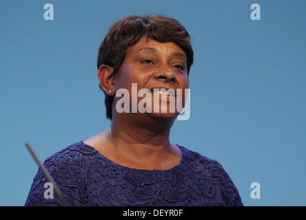 BARONESS DOREEN LAWRENCE LABOUR PARTY 25. September 2013 BRIGHTON CENTRE BRIGHTON ENGLAND Stockfoto